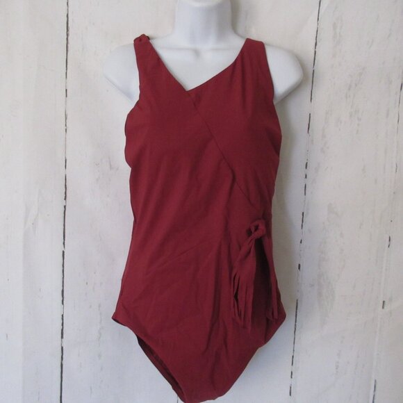 New $170 Amoressa Swimsuit 14 Paprika Sashay One Piece Shaping Miraclebrand - Picture 2 of 10